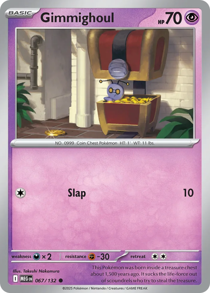 Gimmighoul #67 Mega Evolution Pokemon card