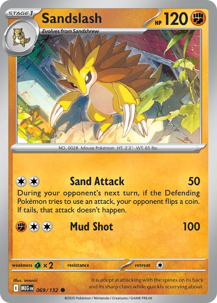 Sandslash #69 Mega Evolution Pokemon card