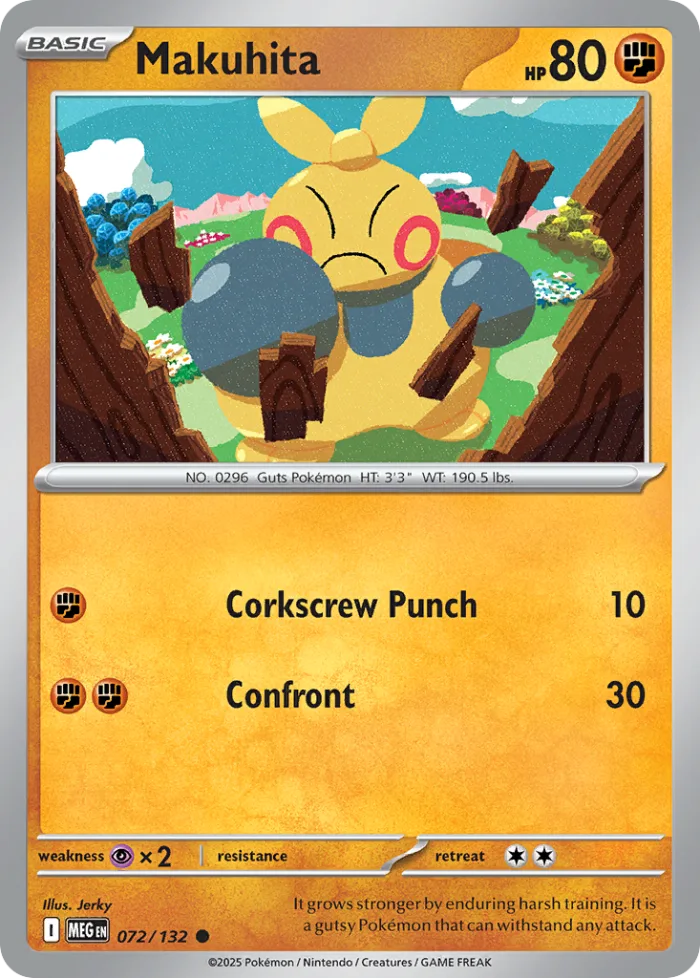 Makuhita #72 Mega Evolution Pokemon card