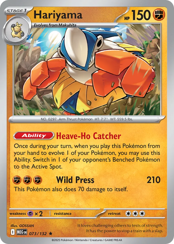 Hariyama #73 Mega Evolution Pokemon card