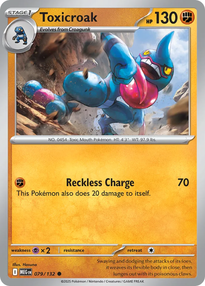Toxicroak #79 Mega Evolution Pokemon card