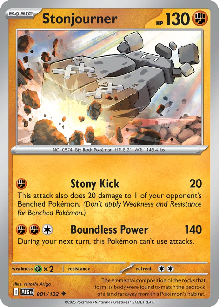 Stonjourner #81 Mega Evolution Pokemon card