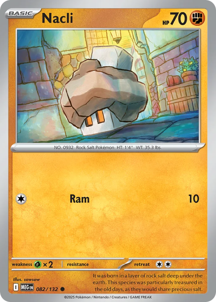 Nacli #82 Mega Evolution Pokemon card