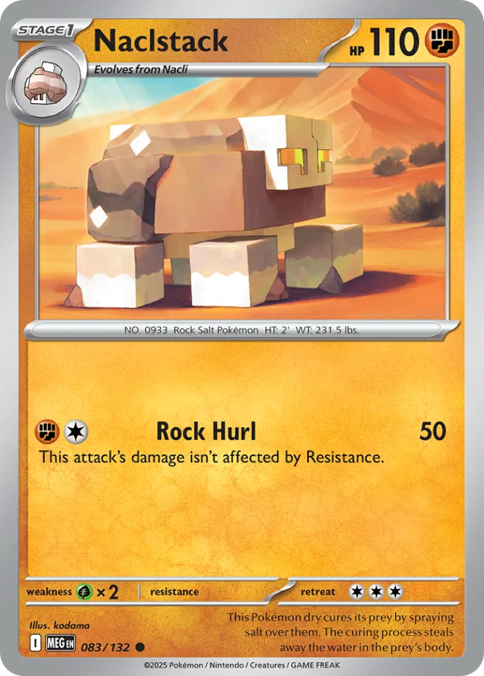 Naclstack #83 Mega Evolution Pokemon card