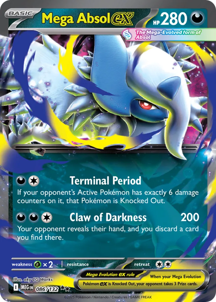 Mega Absol ex #86 Mega Evolution Pokemon card
