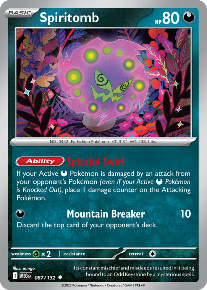 Spiritomb #87 Mega Evolution Pokemon card