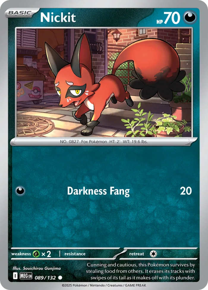 Nickit #89 Mega Evolution Pokemon card