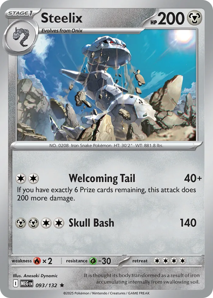 Steelix #93 Mega Evolution Pokemon card