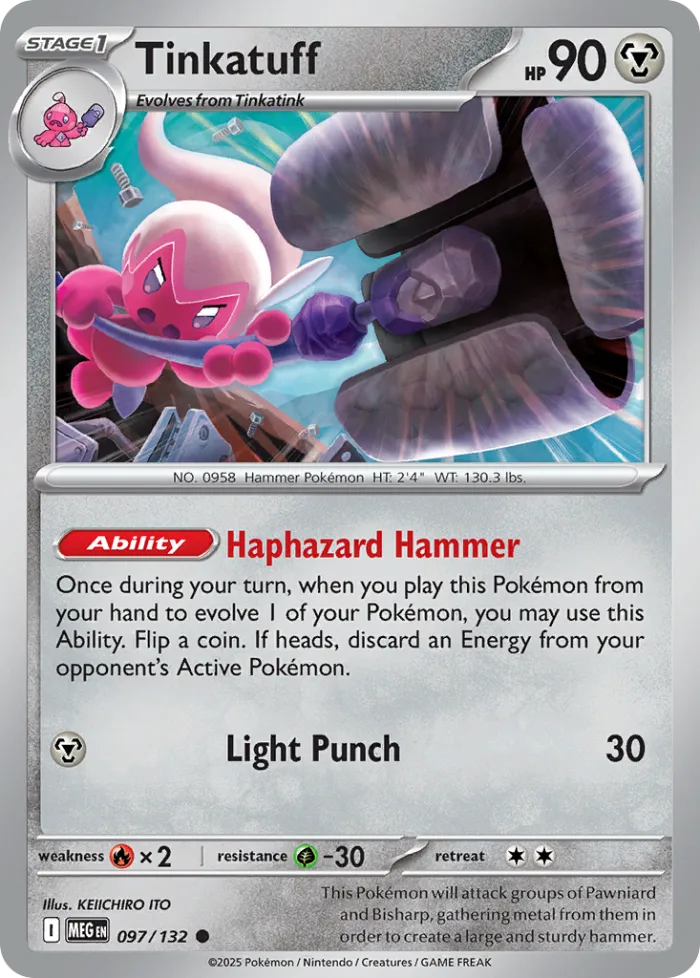 Tinkatuff #97 Mega Evolution Pokemon card