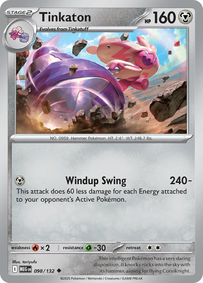 Tinkaton #98 Mega Evolution Pokemon card