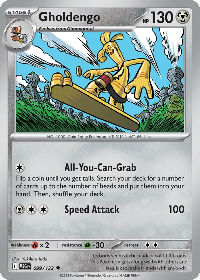 Gholdengo #99 Mega Evolution Pokemon card