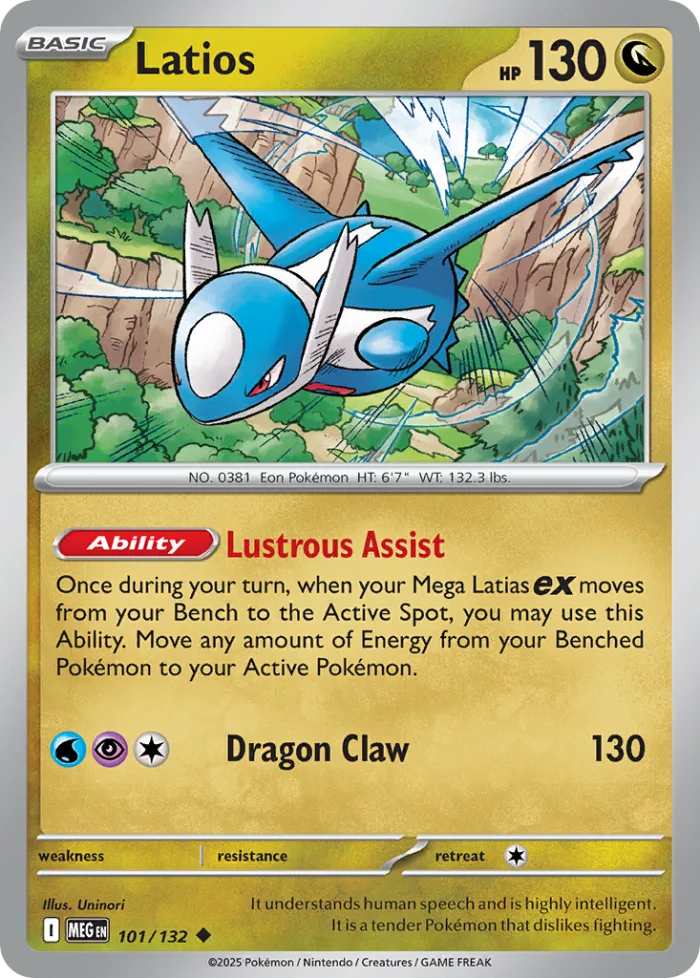 Latios #101 Mega Evolution Pokemon card