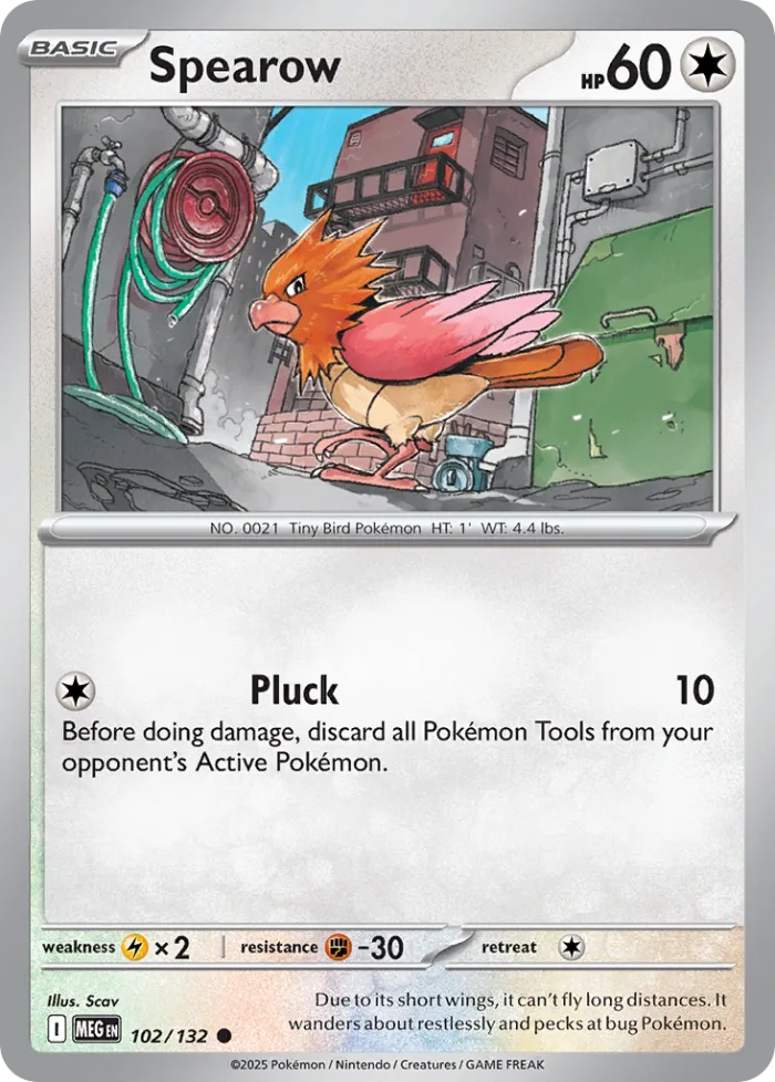 Spearow #102 Mega Evolution Pokemon card