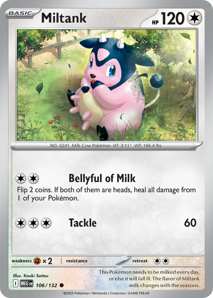 Miltank #106 Mega Evolution Pokemon card