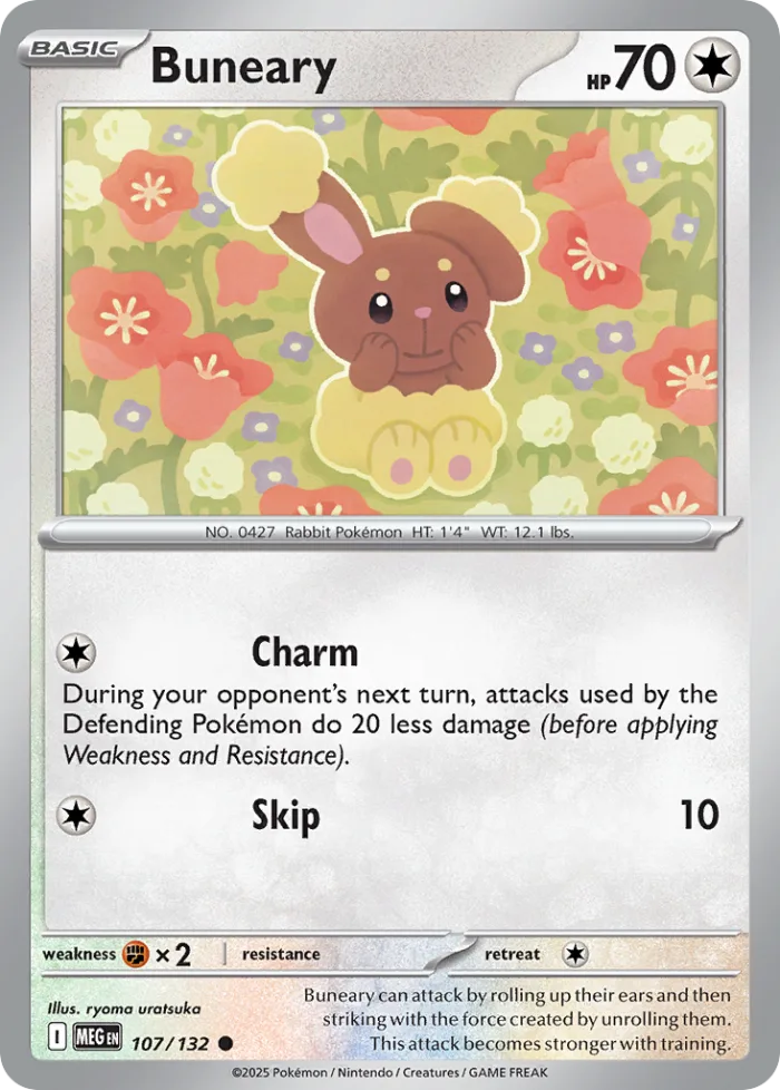 Buneary #107 Mega Evolution Pokemon card