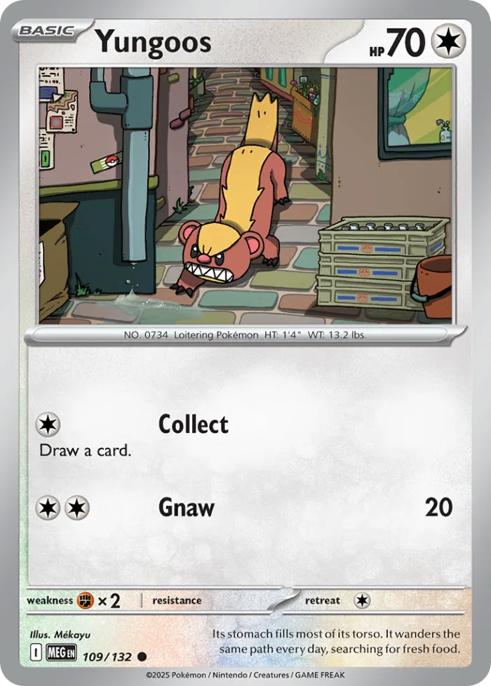 Yungoos #109 Mega Evolution Pokemon card