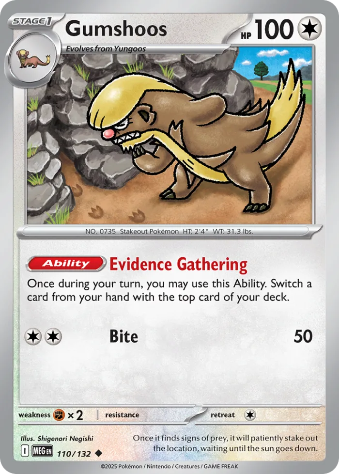Gumshoos #110 Mega Evolution Pokemon card