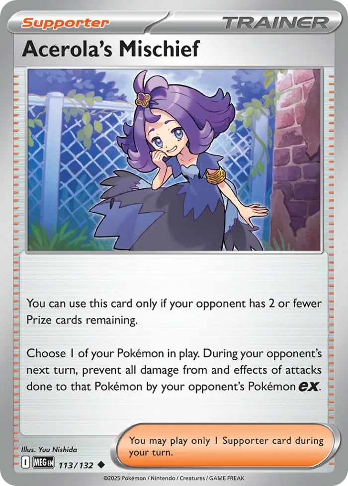 Acerola's Mischief #113 Mega Evolution Pokemon card