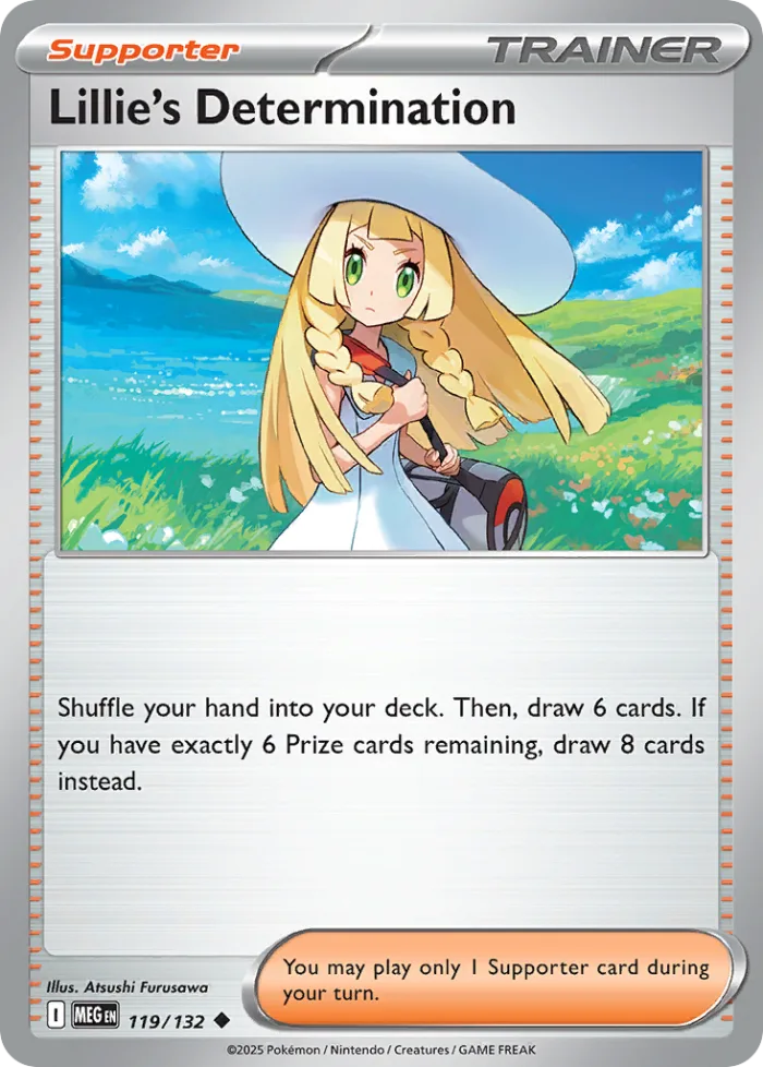 Lillie's Determination #119 Mega Evolution Pokemon card