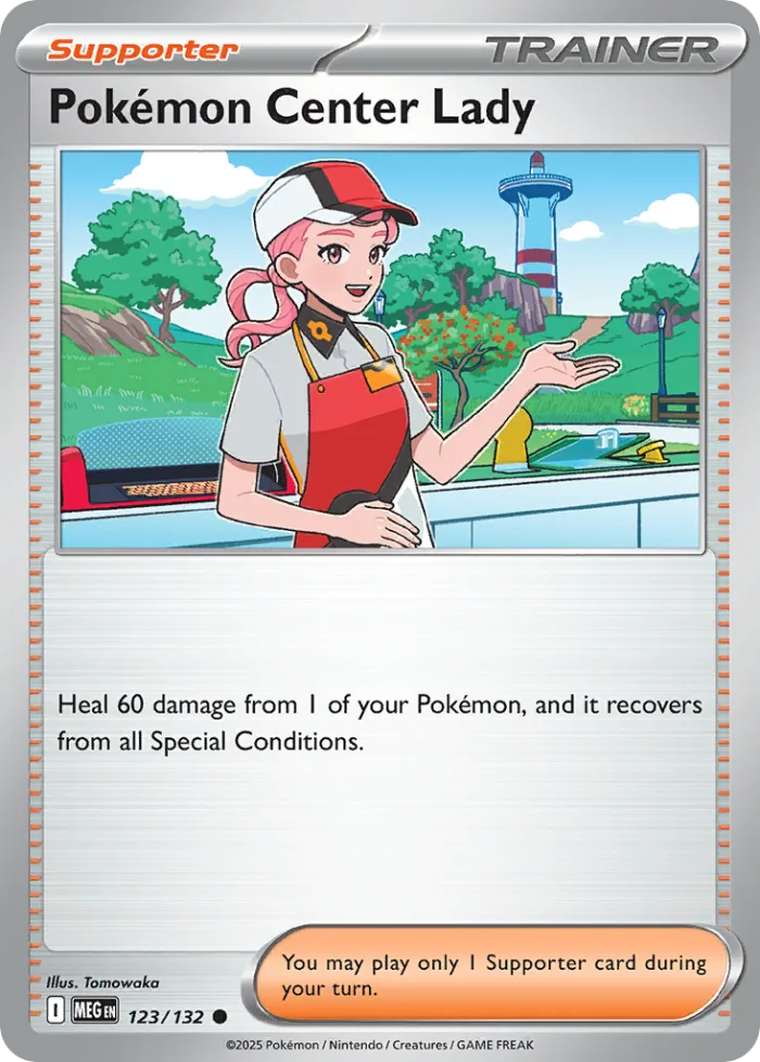 Pokémon Center Lady #123 Mega Evolution Pokemon card