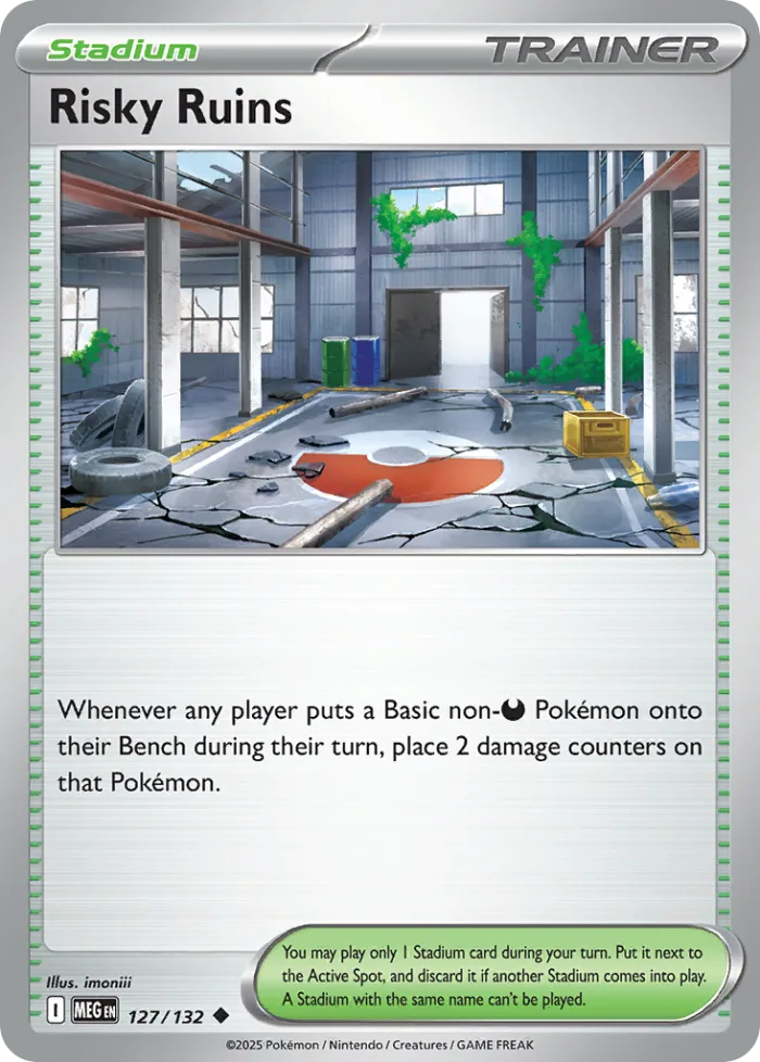 Risky Ruins #127 Mega Evolution Pokemon card