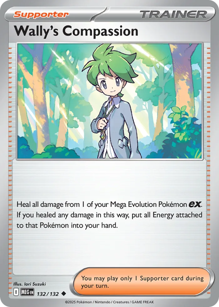 Wally's Compassion #132 Mega Evolution Pokemon card