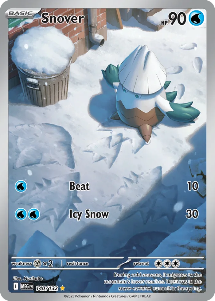 Snover #140 Mega Evolution Pokemon card