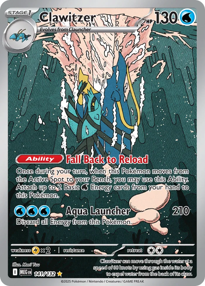 Clawitzer #141 Mega Evolution Pokemon card