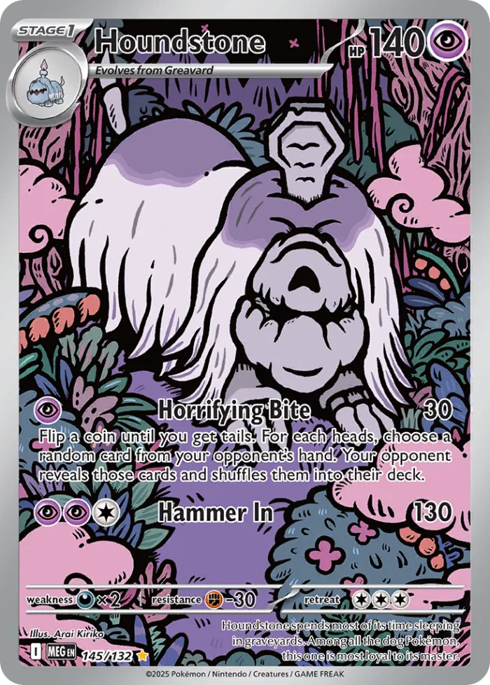 Houndstone #145 Mega Evolution Pokemon card