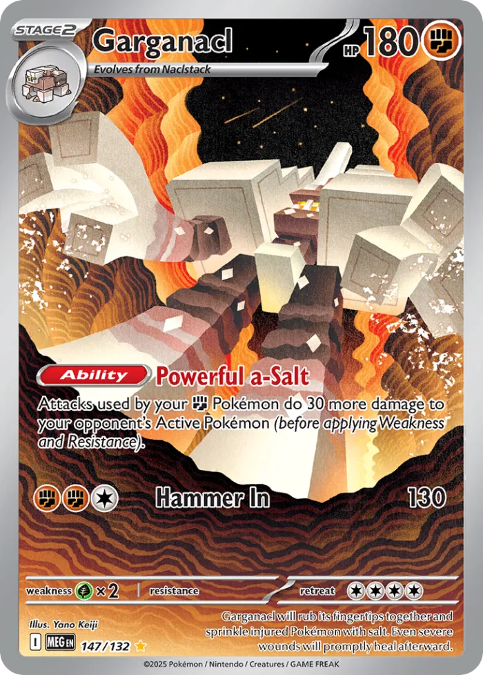 Garganacl #147 Mega Evolution Pokemon card