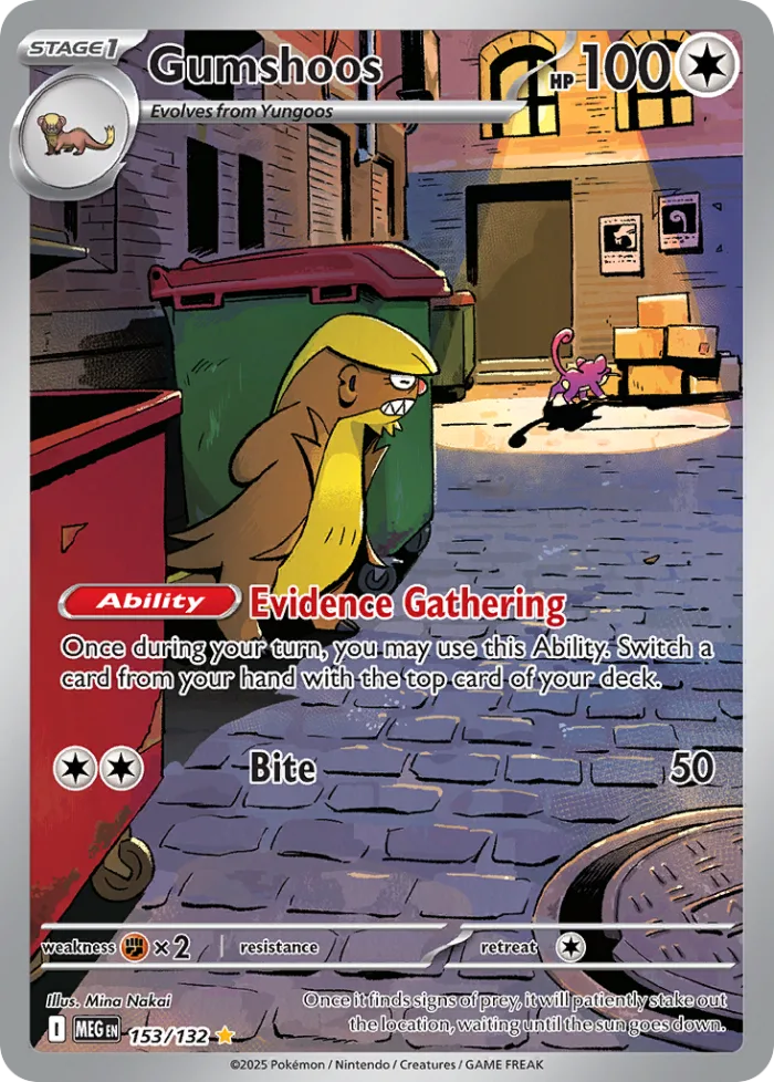 Gumshoos #153 Mega Evolution Pokemon card