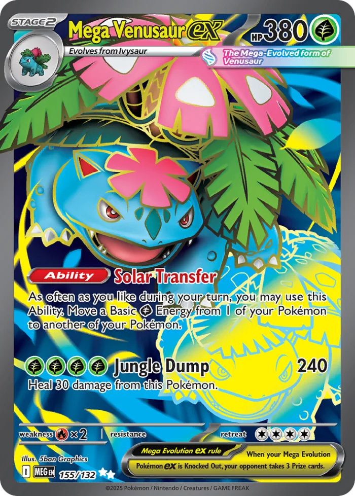 Mega Venusaur ex #155 Mega Evolution Pokemon card