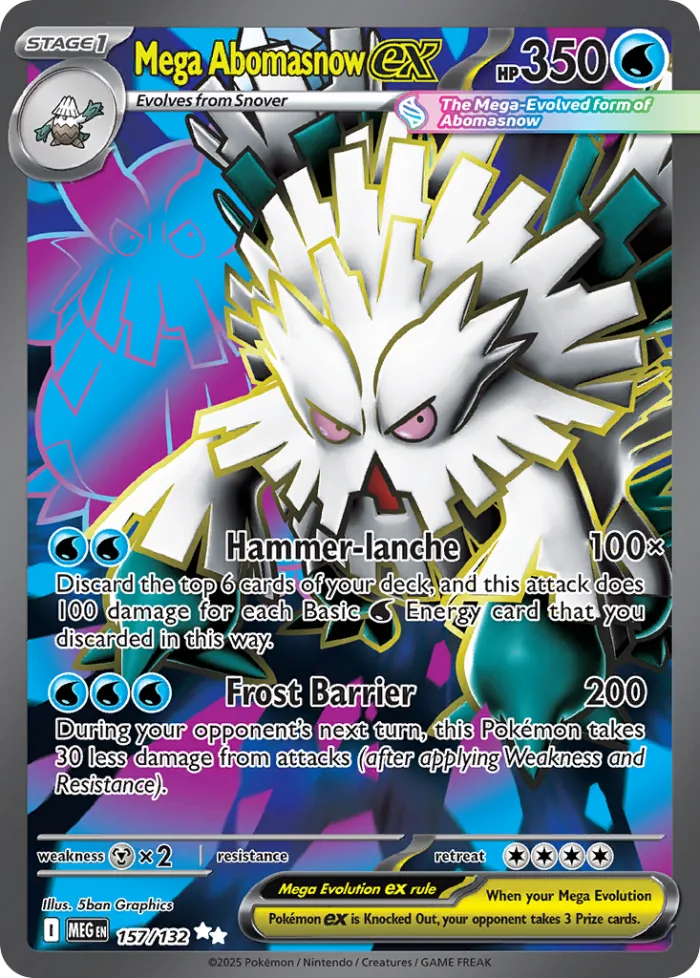 Mega Abomasnow ex #157 Mega Evolution Pokemon card