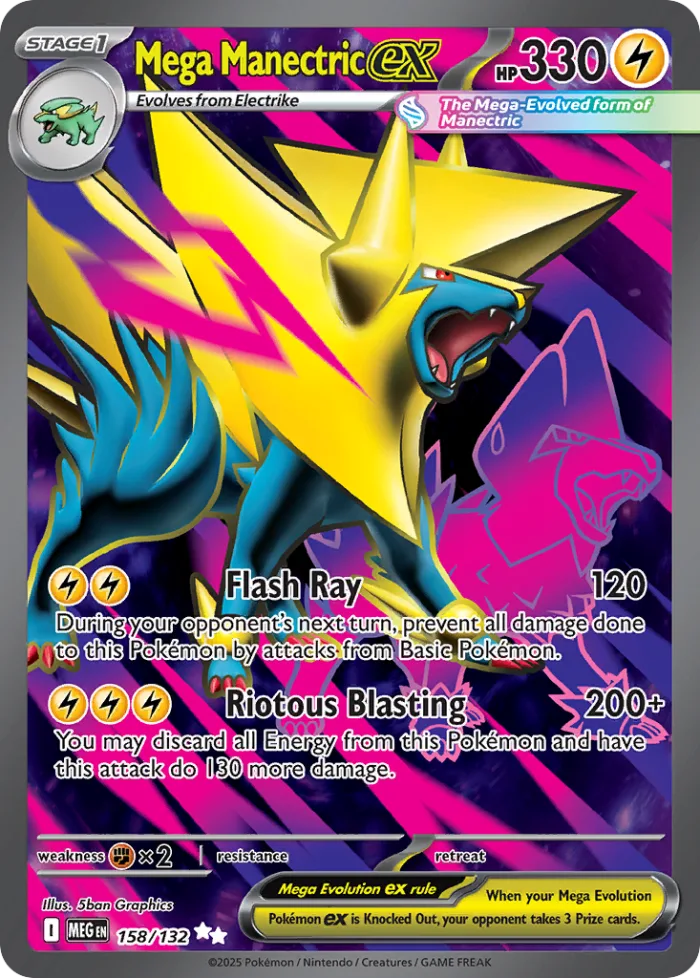 Mega Manectric ex #158 Mega Evolution Pokemon card