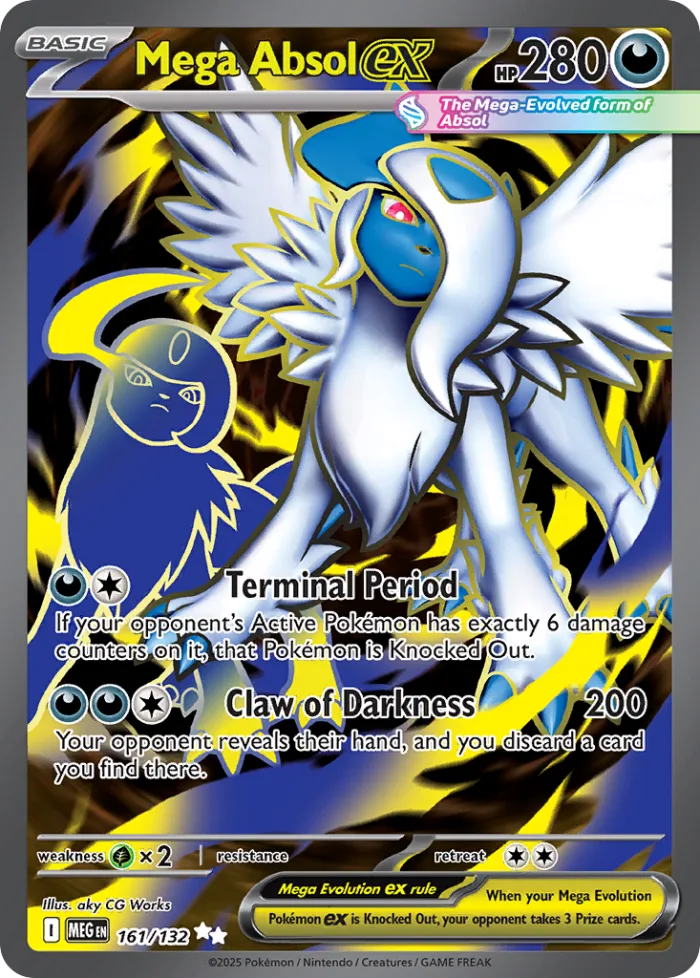 Mega Absol ex #161 Mega Evolution Pokemon card
