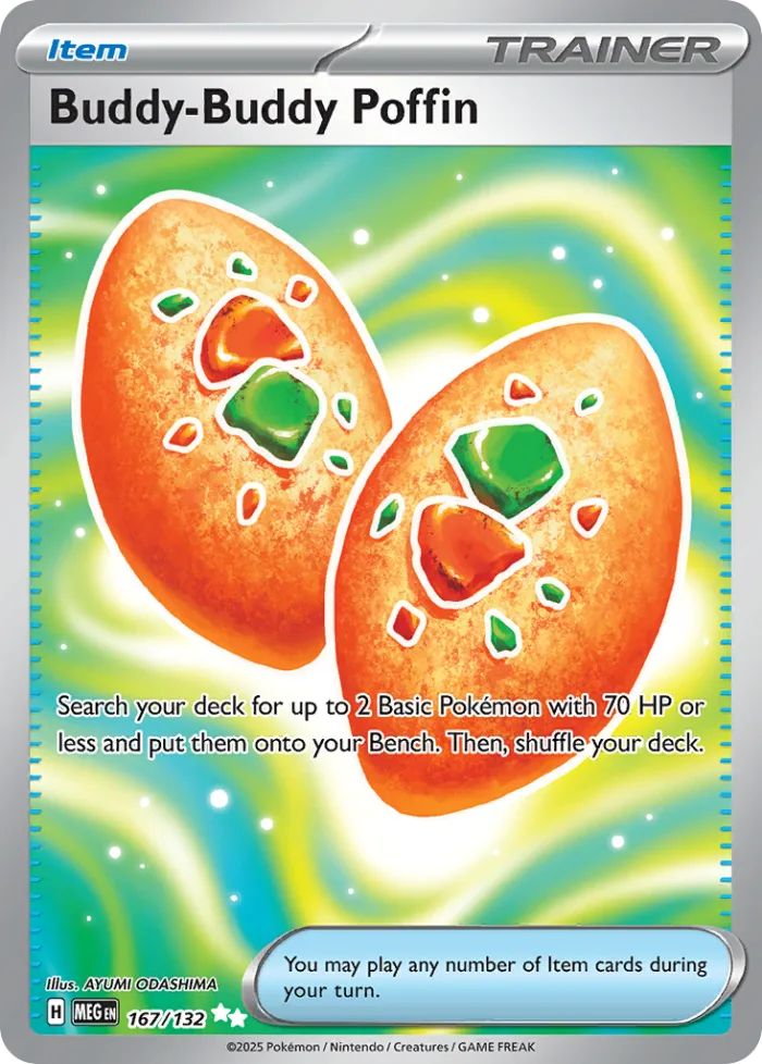 Buddy-Buddy Poffin #167 Mega Evolution Pokemon card