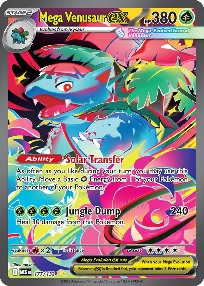 Mega Venusaur ex #177 Mega Evolution Pokemon card