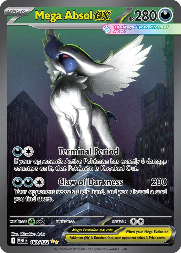Mega Absol ex #180 Mega Evolution Pokemon card