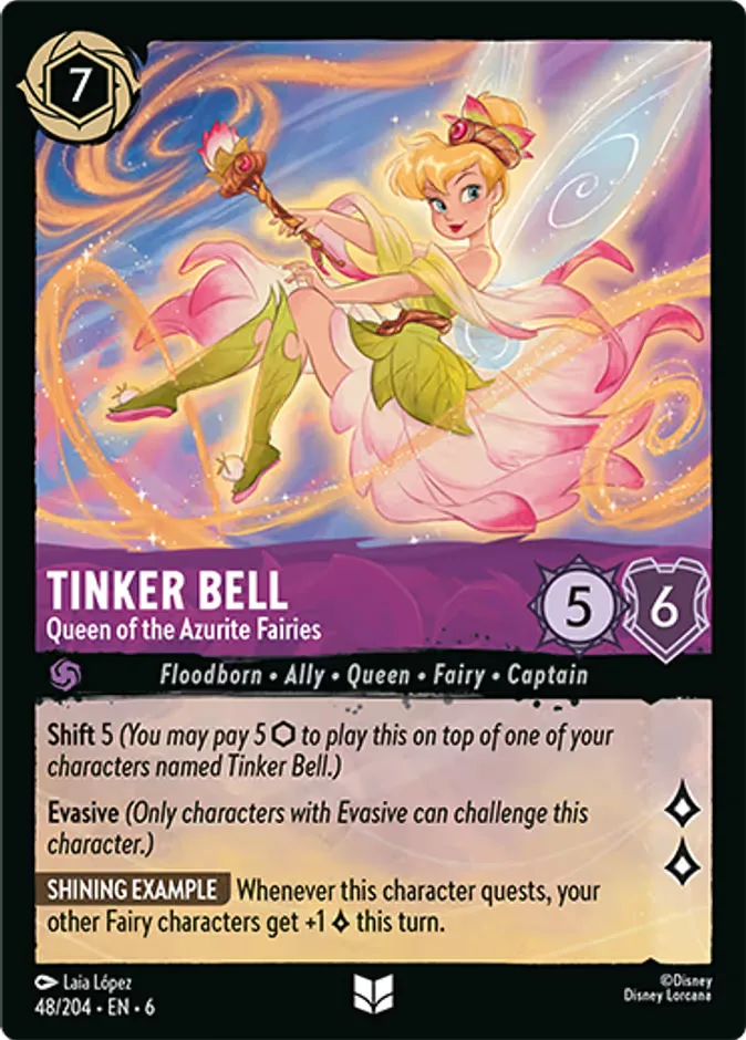 Tinker Bell #48 Azurite Sea Disney Lorcana card