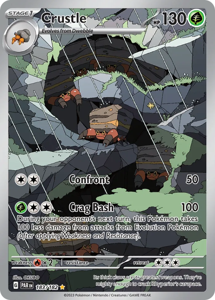 Crustle #183 Paradox Rift Pokemon card