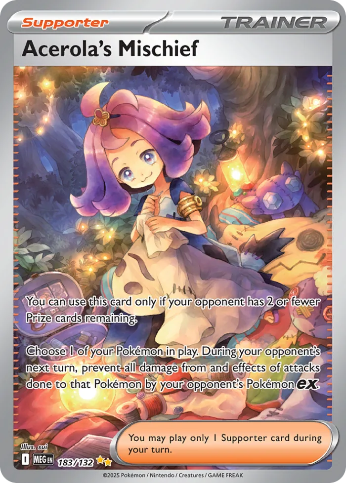 Acerola's Mischief #183 Mega Evolution Pokemon card