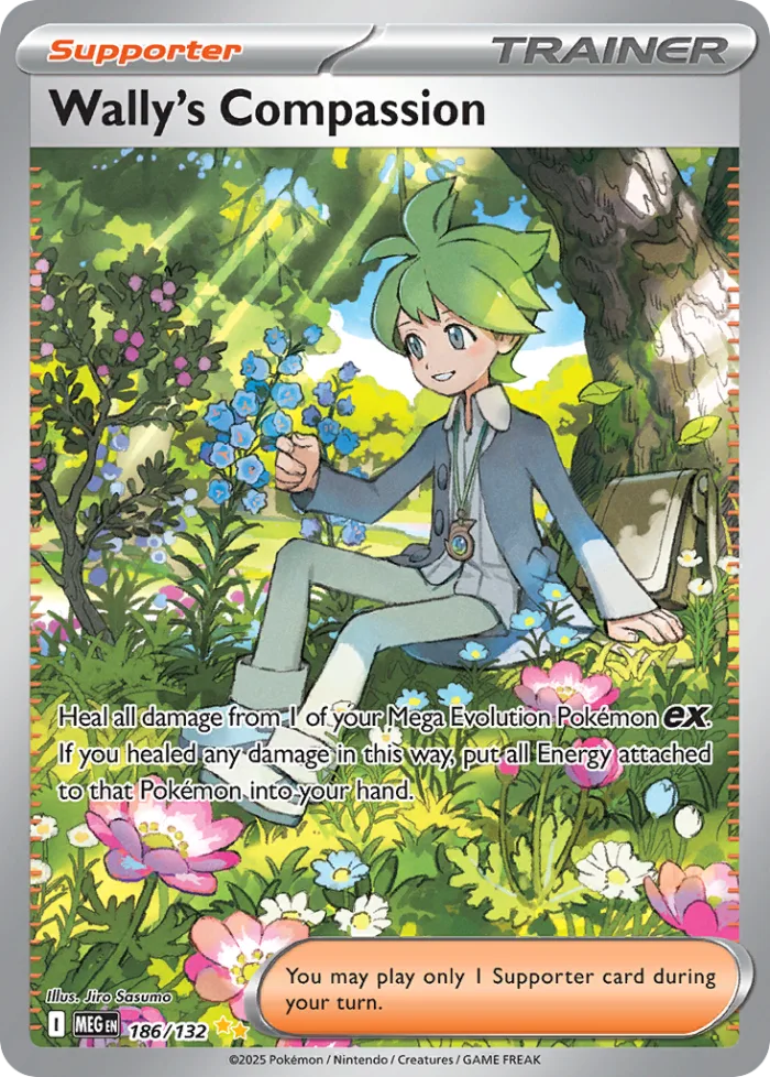 Wally's Compassion #186 Mega Evolution Pokemon card