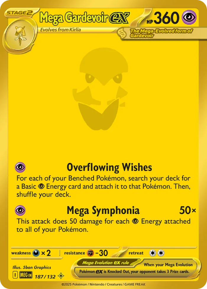 Mega Gardevoir ex #187 Mega Evolution Pokemon card