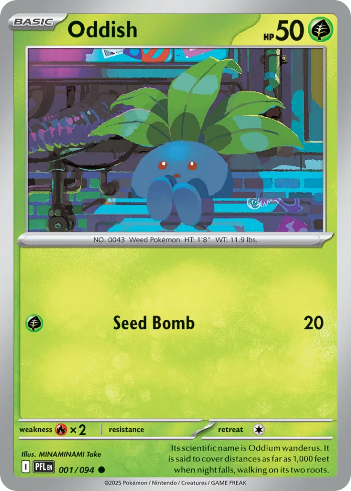 Oddish #1 Phantasmal Flames Pokemon card