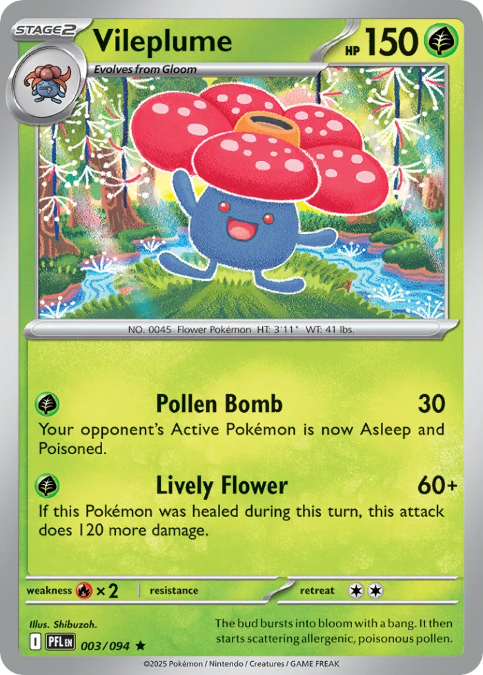 Vileplume #3 Phantasmal Flames Pokemon card