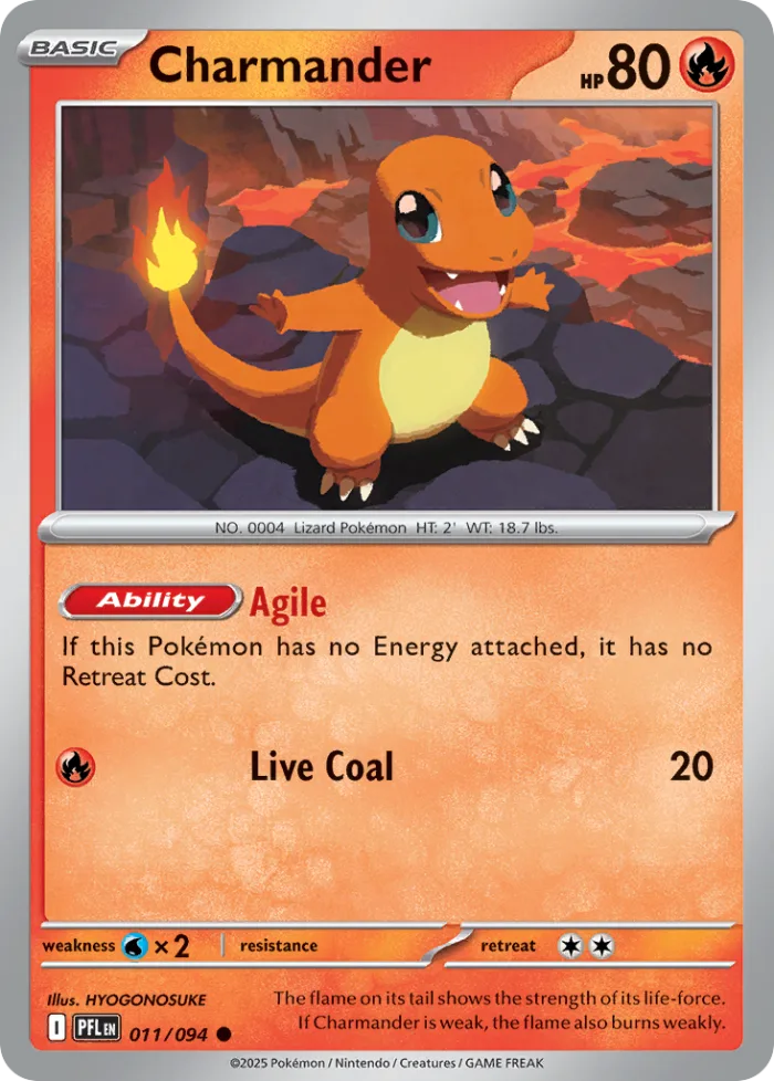 Charmander #11 Phantasmal Flames Pokemon card