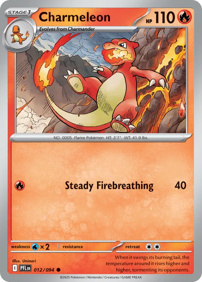 Charmeleon #12 Phantasmal Flames Pokemon card