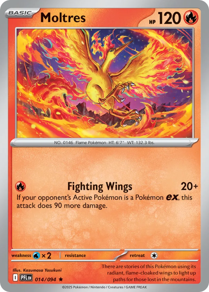 Moltres #14 Phantasmal Flames Pokemon card