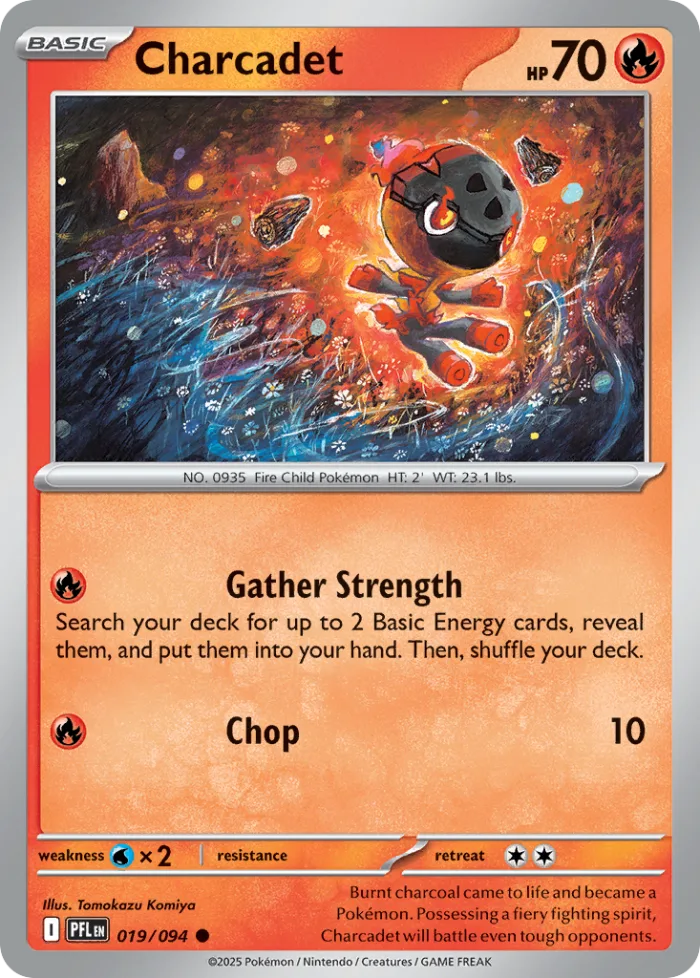 Charcadet #19 Phantasmal Flames Pokemon card