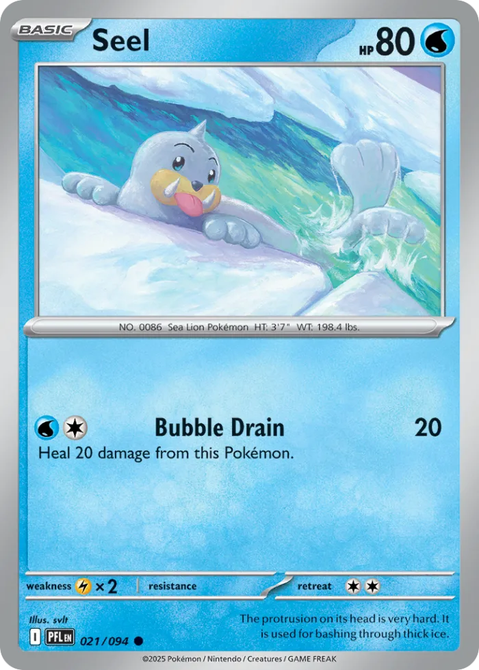 Seel #21 Phantasmal Flames Pokemon card